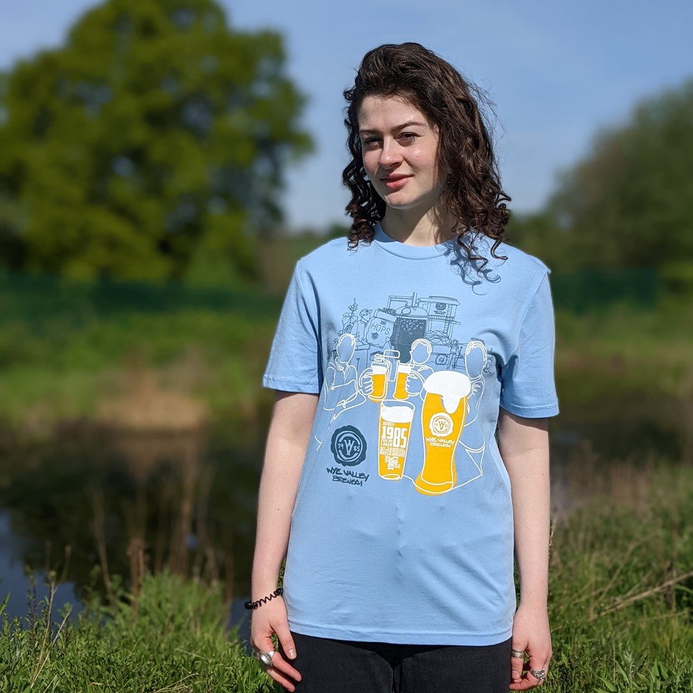 Image of Light Blue Pints & Brewing Tee
